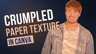 How to create crumpled paper texture in canva [upl. by Olette]