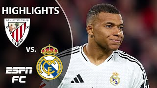 KYLIAN MBAPPE MISSES PENALTY️ 👀 Real Madrid vs Athletic Club  LALIGA Highlights  ESPN FC [upl. by Inilam]