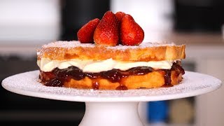 Victoria Sandwich Cake  Easy Sponge Cake Recipe [upl. by Barrow748]