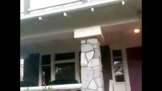 Install Soffit Panels Scribe Cut Plywood to Rough Stone Column Face [upl. by Einnor450]