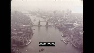 1960s Aerials Over Central London 35mm [upl. by Irrem]