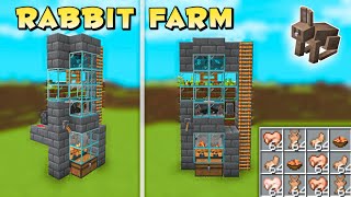 Rabbit Farm In Minecraft PeBedrockJava 119 🐇 Cooked RabbitRabbit FootRabbit Hide Farm [upl. by Ydac]