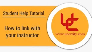 uCertify LEARN  Student Area How to link with your instructor [upl. by Gleason862]