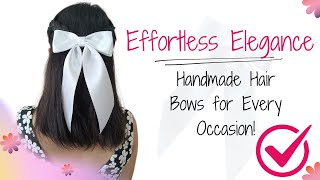 Get Glamorous with DIY Hair Bows on a Budget StepbyStep Tutorial [upl. by Teerpnam]