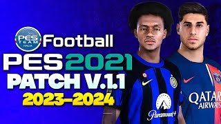 PES 2021 TUTORIAL PS4PS5PC  PATCH V11 20232024 ORDINE CAMPIONATI E NUOVI AGGIORNAMENTI [upl. by Hayott]