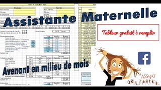 Assistante maternelle Calculer le salaire en cas davenant en milieu de mois [upl. by Eanerb415]