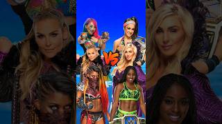 Bayley Charlotte Flair Naomi VS Asuka Natalya Ember Moon 😈🤬 wwe shorts [upl. by Aillicec]