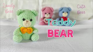 Crochet Teddy Bear amigurumi Bear step by step for beginners handmade crochet [upl. by Leynad]