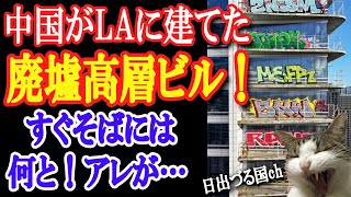 倒産した中国企業が建てたロサンゼルスの高層ビル！3棟もの廃墟ビルの隣にはNBAで有名な、アノ…！【日出づる国TV】 [upl. by Solorac]