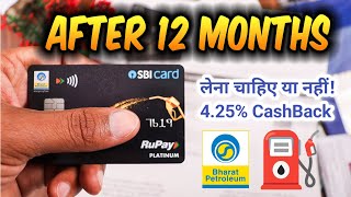 BPCL SBI Credit Card Review  After 12 Months  SBI BPCL RuPay Credit Card Benefits In Hindi [upl. by Tekla]