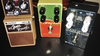 Boss FRV1 VS Keeley Hooke VS Catalinbread Topanga  Spring Reverb Shoot Out [upl. by Nessy]