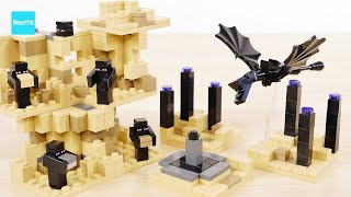 レゴ マインクラフト ジ・エンド マイクロワールド 21107 ／ LEGO Minecraft Micro World  The End Speed Build amp Review [upl. by Jaela720]