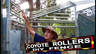 Coyote Deterrent DIY Roll bar fence Cheap low maintenance Keep Your Dogs Chickens and Pets Safe [upl. by Enomys]