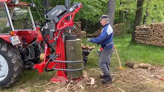 Holzspalten mit Krpan CV 22 pro Splitter und Lindner 1450 [upl. by Aihsia]