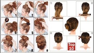 Top 10 Easy Hair Bun Maker with Snap [upl. by Ennaitsirk]