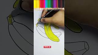 how to color banana shorts howtocoloringstepbystep howtodraw banana [upl. by Prissy]