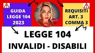 ✅ LEGGE 104 DEL 1992  ✅ LA GUIDA 2023 [upl. by Leavelle]