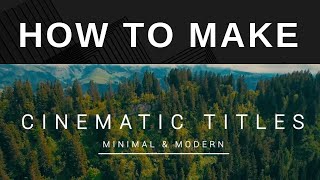 How to Make Cinematic Titles in Filmora [upl. by Tarfe]