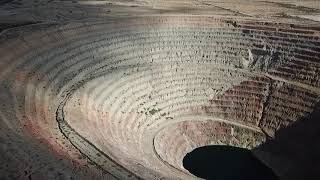 Drone view of Sacaton Open Pit Mine in Casa Grande AZ [upl. by Haimrej]