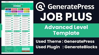 GeneratePress Theme Customization 2025  For Job Websites generatepressthemecustomization [upl. by Field118]