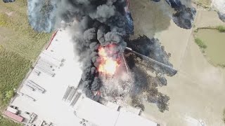 Multiple explosions at propane transfer facility in Texas city near Houston [upl. by Wsan]