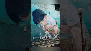 Amazing wall 🧱 Painting 🖌️🎨 beautiful wall art shorts art street painting [upl. by Suoinuj91]