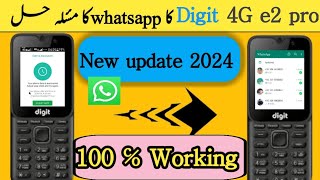 jazz digit 4g e2 whatsapp update kaise kare  digit 4g whatsapp time problems  whatsapp mhi chal [upl. by Questa329]