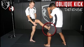 How to Defend The Oblique Kick Knee Stomp [upl. by Bandeen]