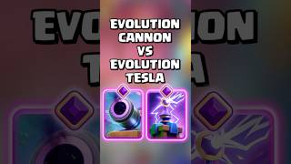 Evolution Cannon VS Evolution Tesla 🤔 clashroyale shorts [upl. by Ericksen]