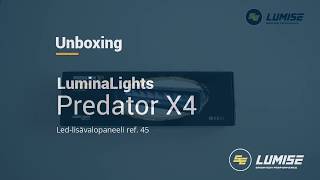 LuminaLights Predator X4 ledlisävalo tuotepakkauksen sisältö [upl. by Chip]