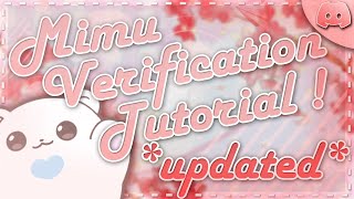 UPDATED Mimu verification tutorial 🍂 discord tutorial  mswannyy [upl. by Emmalyn]