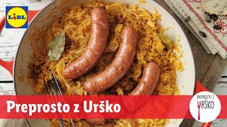 Preprosto z Urško Praženo kislo zelje s klobaso [upl. by Suirradal]