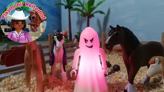 Playmobil Pferde Reiterhof  GEISTER ÜBERNACHTUNGSPARTY IM HEU PONY FOHLEN Film Nr 22 4K [upl. by Sesylu860]