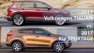 2017 Volkswagen Tiguan vs 2017 Kia Sportage technical comparison [upl. by Peatroy492]