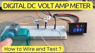 Digital DC Volt Amp Meter Easy Wiring and Testing [upl. by Hasen364]