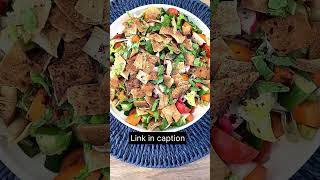 Arabic Famous Salad Fattoush Healthy salad recipe fattoushsalad arabicsalad brunch saladrecipe [upl. by Pass882]