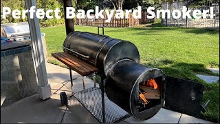 Perfect Backyard Smoker Build DIY Offset Smoker Build [upl. by Aratnahs]