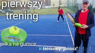 Trening piłką na gumce Tenis ziemny [upl. by Orose]