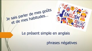 Présent simple phrases négatives [upl. by Eneirda]