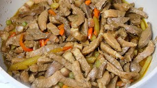 Pork Igado Recipe  ilocano Pork Igado  Pork Stew [upl. by Neleh]