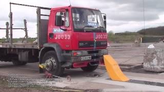 Heald HT1Raptor Shallow Mount Automatic Bollard PAS68 Crash Test [upl. by Brier652]