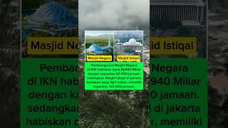 Masjid Negara di IKN Rp940 miliar vs Masjid Istiqal Rp7 miliar masjid ikn beritaterbaru [upl. by Ahtibat]