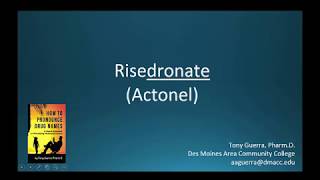 CC How to Pronounce risedronate Actonel Backbuilding Pharmacology [upl. by Laven]