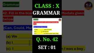 CLASS 10 GRAMMAR Q No42 SET 01 IMPORTANT FOR BOARD EXAM [upl. by Anead825]