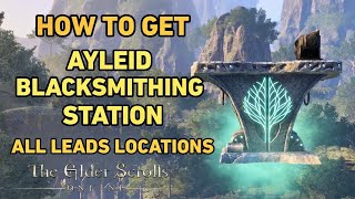 ESO How to Get Ayleid Blacksmithing Station Antiquity All Scrying Leads Locations [upl. by Kaye]