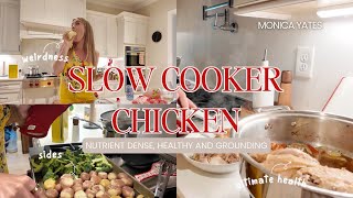 Healthy Slow Cooker Chicken Recipe with the BEST crispy potatoes [upl. by Nylavad488]