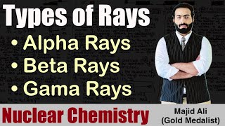 Types of rays in radioactivity  alpha beta and gamma rays  nuclear chemistry [upl. by Mchale]