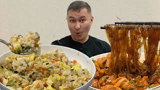 ЖАРЕНЫЙ РИС С ЯЙЦОМ и Овощами поКитайски – Классический Рецепт  Курица с фунчозой  Кухня Тягубя [upl. by Lyrred]