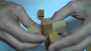 solution to reassemble wooden cross puzzle mind game [upl. by Elmer]