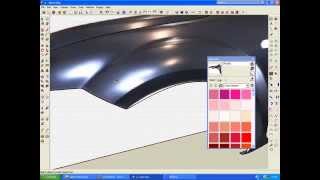 How to model a car fender in SketchUp part 23 [upl. by Baugh945]